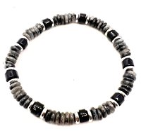 Roma - Via Tiburtina 529 - Bracciale Domar Uomo Bracciali pietre naturali in Acciaio BRAC-3-280 - BRAC-3-280